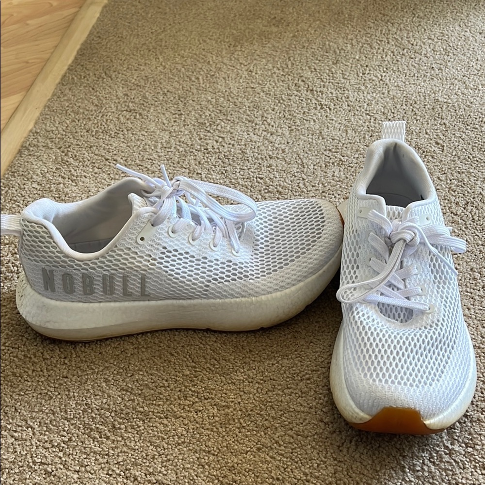 Women’s white mesh No Bull Project hybrid training shoes